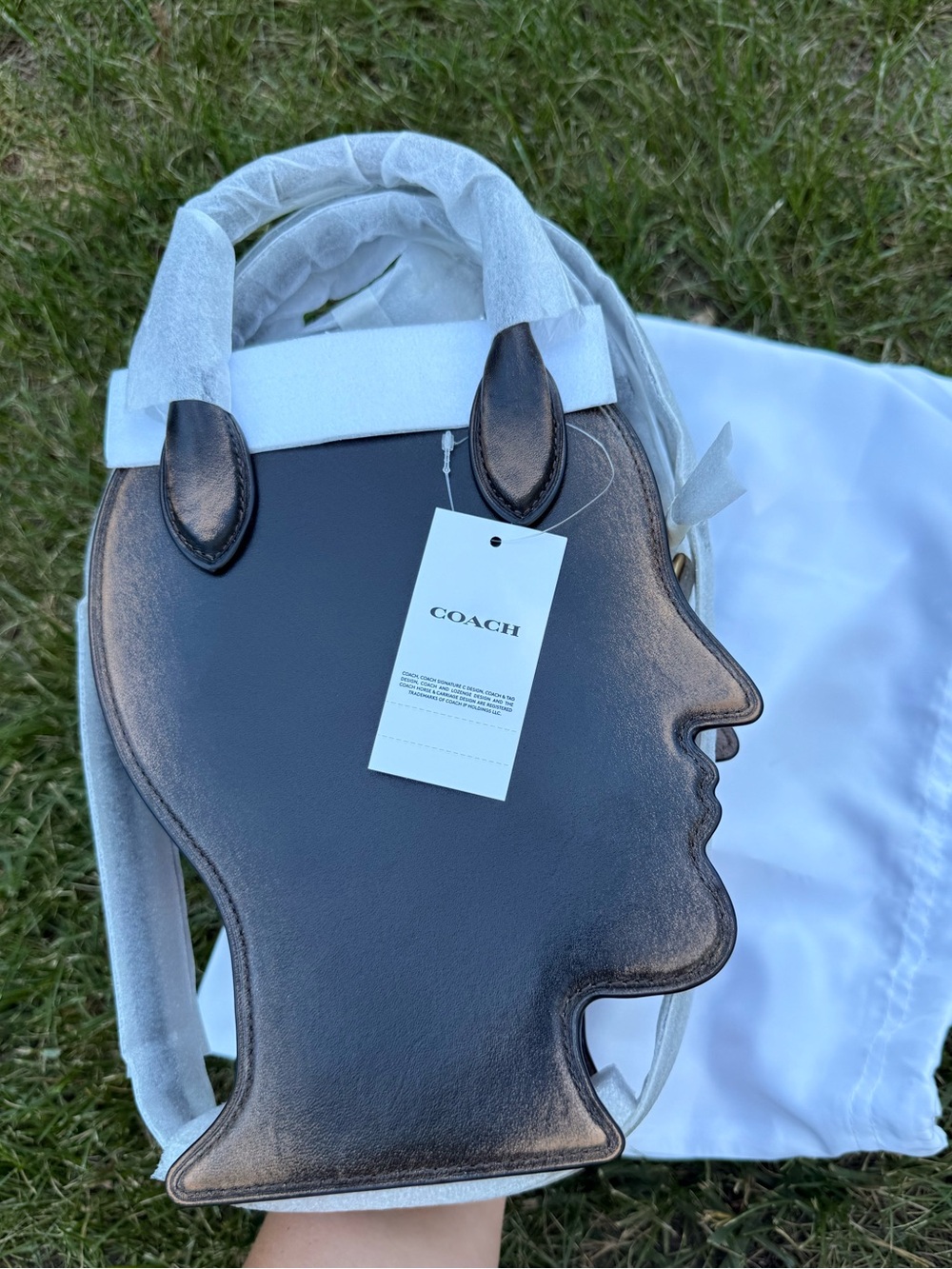 Coach x Braindead Limited Edition Head Bag, Logo Head Bag In Loved Leather